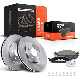 Front Disc Brake Rotors & Ceramic Brake Pads for Chrysler Sebring Dodge Stratus