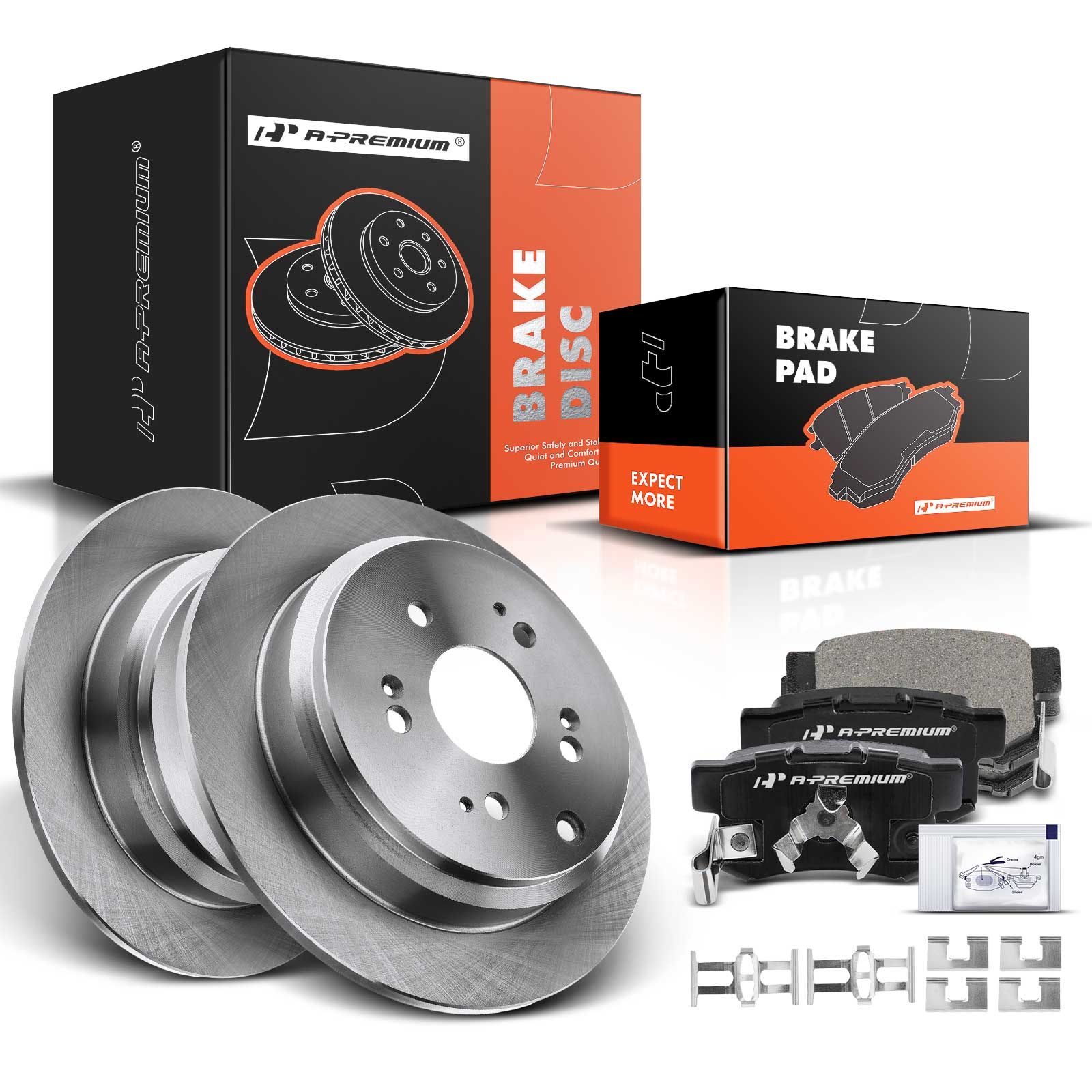 Rear Disc Brake Rotors & Ceramic Brake Pads