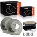 6 Pcs Rear Disc Brake Rotors & Ceramic Brake Pads for 2005 Kia Sorento