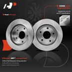 Front Disc Brake Rotors & Ceramic Brake Pads for Dodge Ram 1500 2000-2001 2WD
