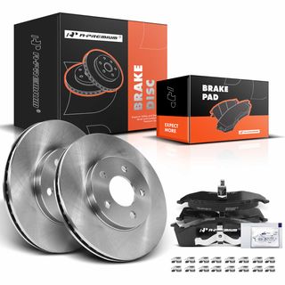 Front Disc Brake Rotors & Ceramic Brake Pads for Dodge Neon Plymouth Neon