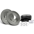 6 Pcs Front Disc Brake Rotors & Ceramic Brake Pads for 2005 Mitsubishi Lancer