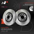 6 Pcs Front Disc Brake Rotors & Ceramic Brake Pads for 2007 Audi A4