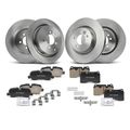 12 Pcs Front & Rear Disc Brake Rotors & Ceramic Brake Pads for 2006 Land Rover Range Rover Sport