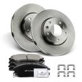 6 Pcs Front Disc Brake Rotors & Ceramic Brake Pads for 2004 Kia Sedona