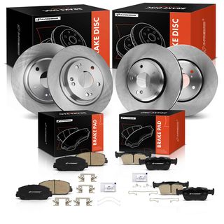 12 Pcs Front & Rear Disc Rotors & Brake Pads for Honda Civic 2017-2018 2020