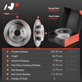 8 Pcs Rear Disc Brake Rotors & Ceramic Pads + Hub Bearing for Honda Accord 14-17