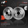 8 Pcs Rear Disc Brake Rotors & Ceramic Pads + Hub Bearing for Honda Accord 14-17