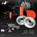 6 Pcs Front Disc Brake Rotors & Ceramic Brake Pads for 2012 Volkswagen Jetta