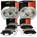 12 Pcs Front & Rear Disc Rotors & Brake Pads for 2019 Cadillac XT5