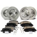 12 Pcs Front & Rear Disc Rotors & Brake Pads for 2019 Cadillac XT5