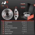 Rear Disc Brake Rotors & Ceramic Brake Pads for Acura CSX 06-11 Honda Civic