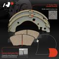 Front Disc Rotors & Pads & Rear Drums & Shoes for 2015 Honda Fit