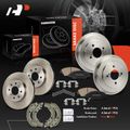 Front Disc Rotors & Pads & Rear Drums & Shoes for 2015 Honda Fit