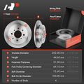 4Pcs Front & Rear Disc Rotor for Honda Civic 92-95 & 99-00 Civic del Sol Acura