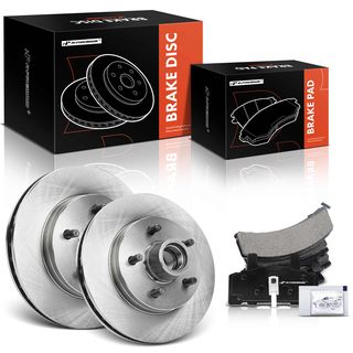 6 Pcs Front Disc Brake Rotors & Ceramic Brake Pads for Chevrolet C1500
