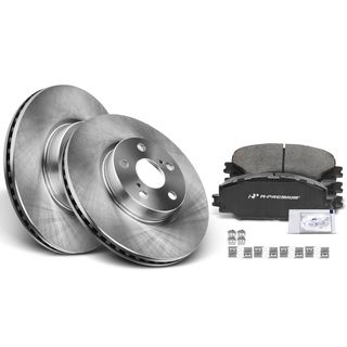 Front Disc Brake Rotors & Ceramic Brake Pads for Pontiac Vibe Toyota Corolla