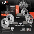 Front & Rear Disc Brake Rotors & Ceramic Brake Pads for Acura RDX 07-12 L4 2.3L