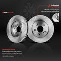 Front & Rear Disc Brake Rotors & Ceramic Brake Pads for Acura RDX 07-12 L4 2.3L
