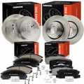 12 Pcs Front & Rear Disc Brake Rotors & Brake Pads for 2009 Mitsubishi Lancer