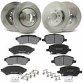 12 Pcs Front & Rear Disc Brake Rotors & Ceramic Brake Pads for 2008 Pontiac Montana