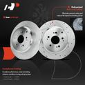 Rear Drilled Brake Rotors & Pads + Brake Calipers for Acura MDX 2007-2013 ZDX