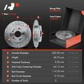 Rear Drilled Brake Rotors & Pads + Hub Bearing for Honda Accord 2014-2017