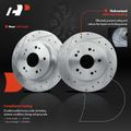 Rear Drilled Brake Rotors & Pads + Hub Bearing for Honda Accord 2014-2017