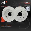 12 Pcs Front & Rear Drilled Brake Rotors & Brake Pads for 2013 Mitsubishi Lancer