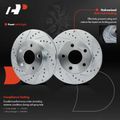 Front Drilled Rotors & Ceramic Brake Pads for 1997 Chevrolet Malibu