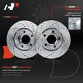 Front Drilled Rotors & Ceramic Brake Pads for 1997 Chevrolet Malibu