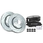 Front Drilled Rotors & Ceramic Brake Pads for Dodge Nitro 2007-2011 Jeep Liberty
