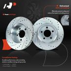 Front Drilled Rotors & Ceramic Brake Pads for Dodge Nitro 2007-2011 Jeep Liberty