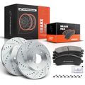 Front Drilled Rotors & Ceramic Brake Pads for 1999 GMC Jimmy