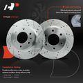 6 Pcs Front Drilled Brake Rotors & Ceramic Brake Pads for 2007 Dodge Sprinter 2500