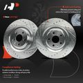 6 Pcs Rear Drilled Rotors & Ceramic Brake Pads for 2017 Volvo XC90