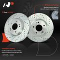 6 Pcs Front Drilled Brake Rotors & Brake Pads for 2021 Kia Niro EV