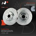 6 Pcs Front Drilled Brake Rotors & Ceramic Brake Pads for 2016 Volvo XC60