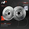 6 Pcs Front Drilled Brake Rotors & Ceramic Brake Pads for 2016 Volvo XC60