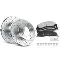 Front Drilled Rotors & Ceramic Brake Pads for 2015 Ram 3500