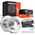 Front Drilled Rotors & Ceramic Brake Pads for 2015 Ram 3500