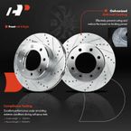 Front Drilled Rotors & Ceramic Brake Pads for Dodge Ram 2500 Ram 1500