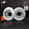 Front Drilled Rotors & Ceramic Brake Pads for 2015 Ram 3500