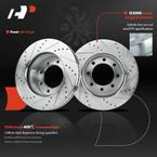 Front Drilled Rotors & Ceramic Brake Pads for Dodge Ram 2500 Ram 1500