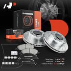 Front Drilled Rotors & Ceramic Brake Pads for Dodge Ram 2500 Ram 1500