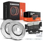 Front Drilled Rotors & Ceramic Brake Pads for Dodge Durango Grand Cherokee