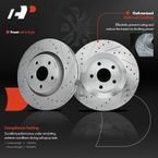 Front Drilled Rotors & Ceramic Brake Pads for Dodge Durango Grand Cherokee