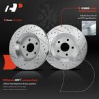 Front Drilled Rotors & Ceramic Brake Pads for Dodge Durango Grand Cherokee