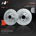 Front Drilled Rotors & Ceramic Brake Pads for 2020 Chrysler Pacifica