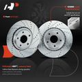 Front Drilled Rotors & Ceramic Brake Pads for 2016 Dodge Grand Caravan